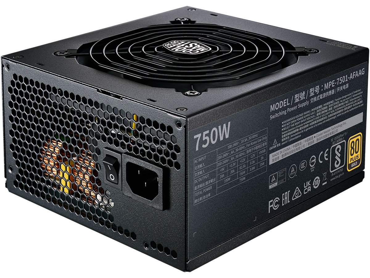 Cooler Master MWE GOLD V2 750 ATX電源 Cooler Master MWE 750 Gold V2 w Pełni Modularny Zasilacz do